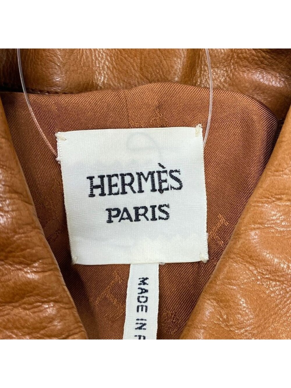 Hermes Coat 38 M Brown Soutien Collar Cowhide - Picture 3 of 14